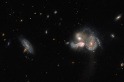 哈伯望遠鏡發現三個即將撞碰的星系