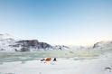 在北冰洋上露營