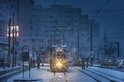 雪中電車