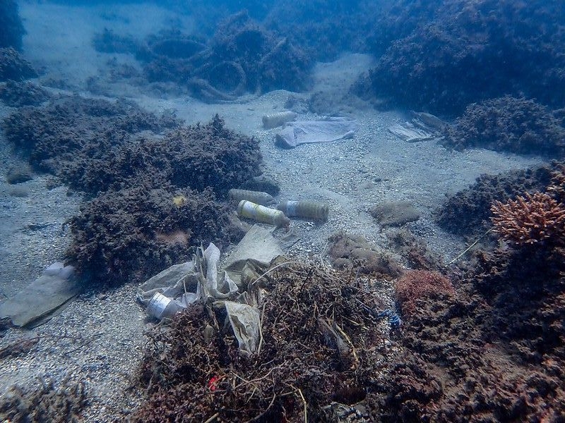 臺灣基翬可見海底垃圾遍佈。圖片來源：莊子毅