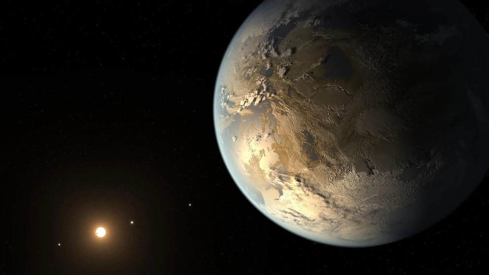 克卜勒186f（Kepler-186f）是我們在適居帶（habitable zone）內發現的第一顆岩質系外行星。「適居帶」是指在恆星周圍適合生命存在的區域，溫度適宜，表面有液態水。如果像克卜勒-186f這樣的行星上有智慧生命存在，或許他們已經用與我們類似的方法發現了地球。ILLUSTRATION BY NASA AMES/SETI INSTITUTE/JPL-CALTECH