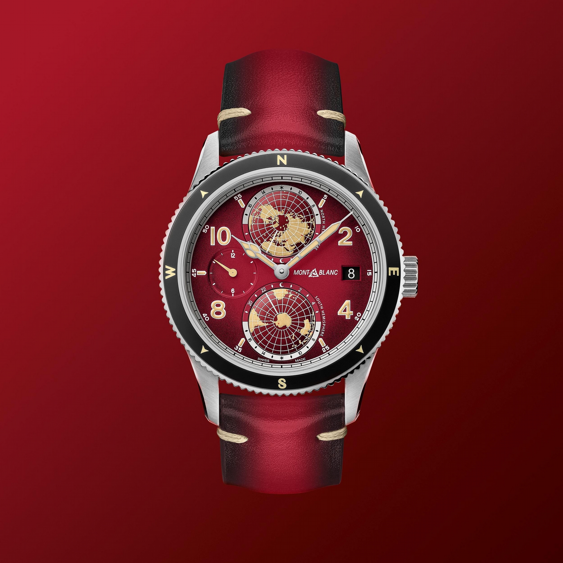 萬寶龍推出全新1858系列Geosphere腕錶霜峰紅限量款188