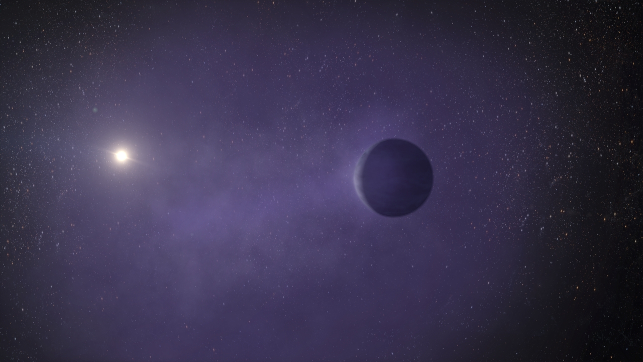 正失去大氣層的迷你海王星想像圖。
