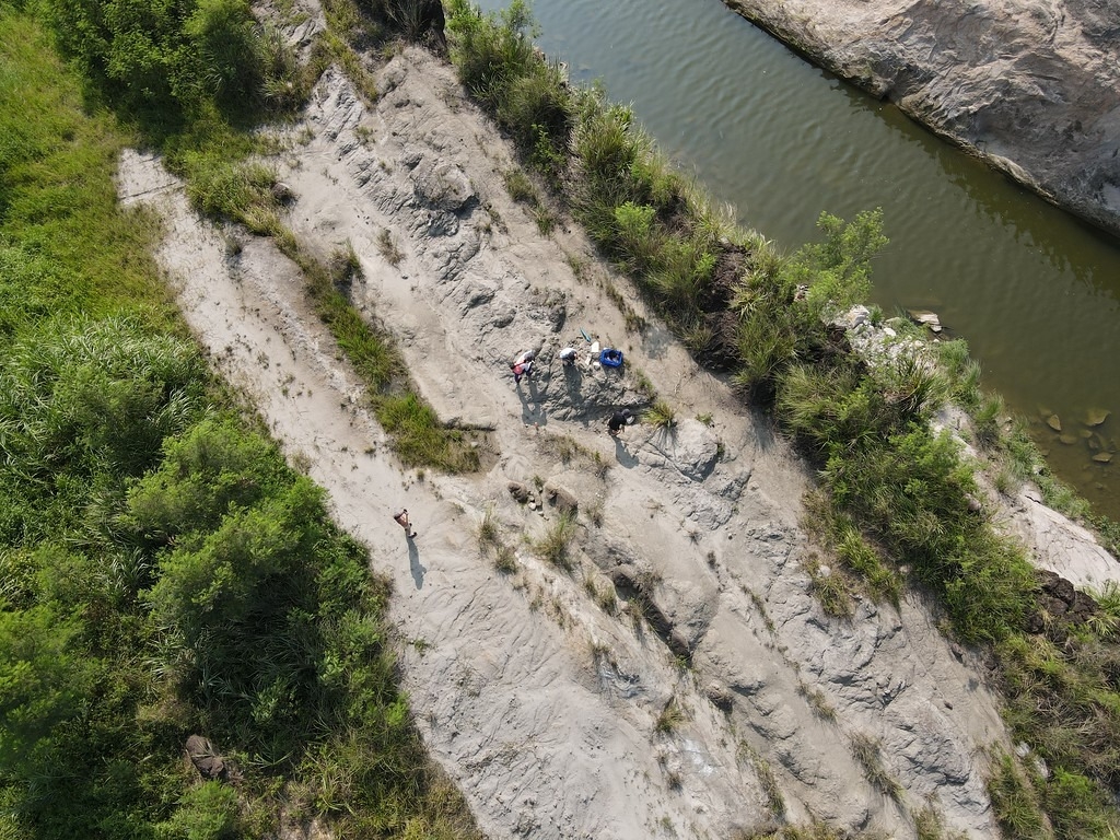 研究的採樣地點，新北市樹林區的大漢溪沿岸。圖片來源：林千翔提供