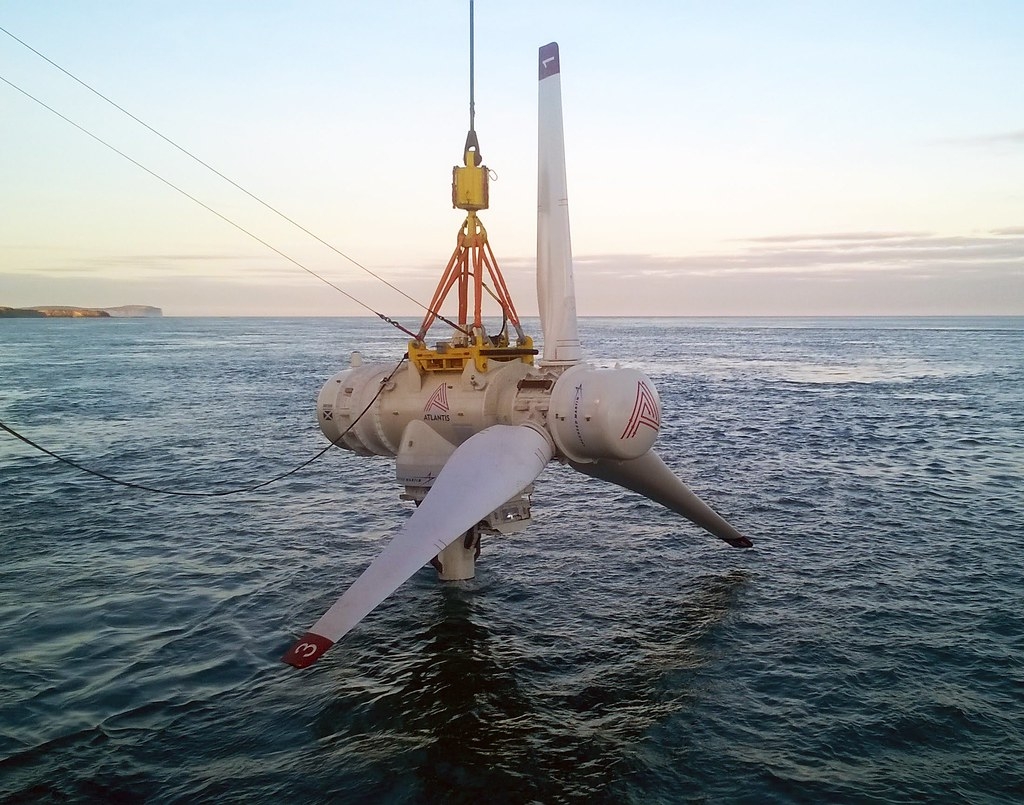 Simec Atlantis Energy 的潮汐渦輪機。圖片來源：離岸再生能源整合開發中心（ORE Catapult）