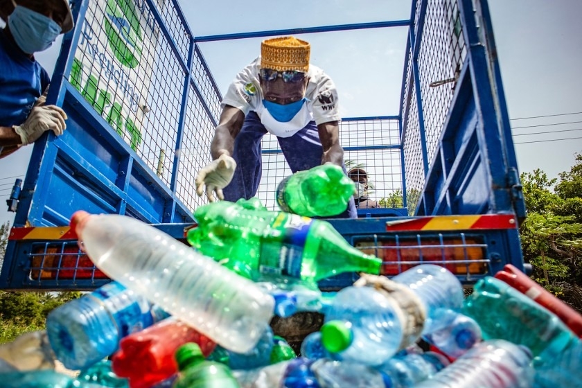研究指出人類每年約生產4.6億噸的塑膠，如果沒有緊急行動，2060年這個數量會再增加兩倍。圖片來源：Florian Fussstetter／UNEP