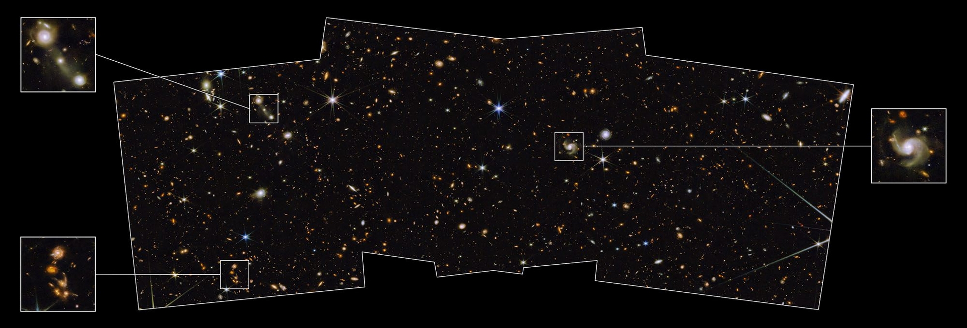 PEARLS計畫的第一張影像。圖片來源：NASA, ESA, CSA, A. Pagan (STScI) & R. Jansen (ASU).