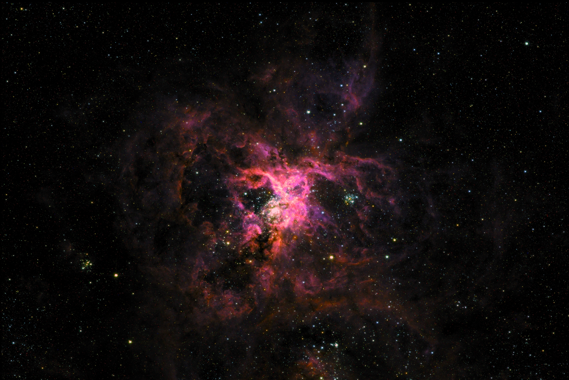 SuperBIT拍攝的蜘蛛星雲。圖片來源：NASA/SuperBIT