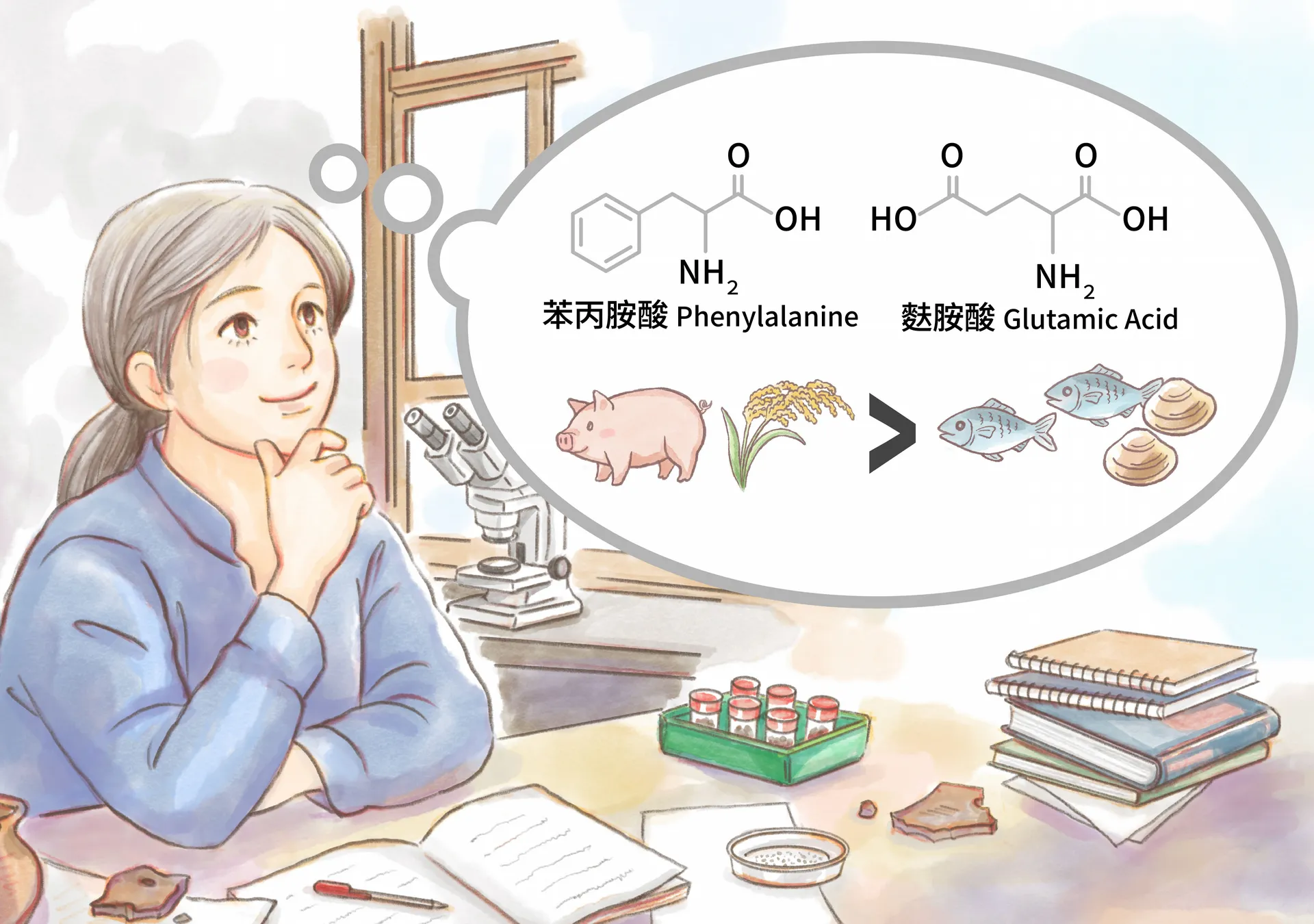 透過特定胺基酸來進行氮同位素分析，讓我們得以確定史前人類的飲食偏好。 圖｜研之有物