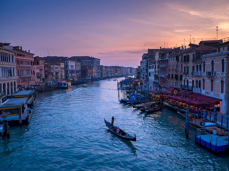 水都日落：威尼斯大運河