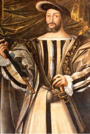 68 法國國王法蘭索瓦一世的肖像畫。他把尚波城堡打造成他的狩獵行 宮，也用來接待外國君主，藉機炫耀他的財富。