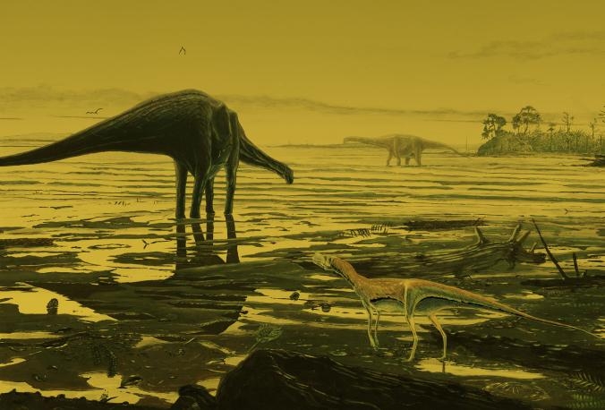 在蘇格蘭發現巨大的恐龍足跡