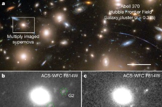 哈伯望遠鏡的快門恰恰好，捕捉到超新星炸開的瞬間