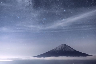 富士山與銀河