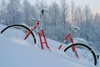 冰封的腳踏車