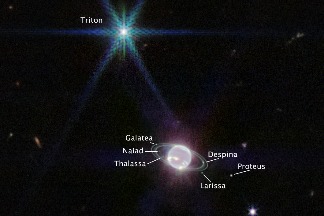 韋伯拍攝到最清晰的海王星行星環圖像