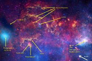 韋伯觀測到銀河系中央區域的神秘暗星雲