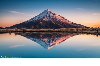 塔拉納基山（Mt Taranaki）日落